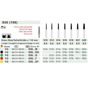 fresa a cono punta arrotondata 856