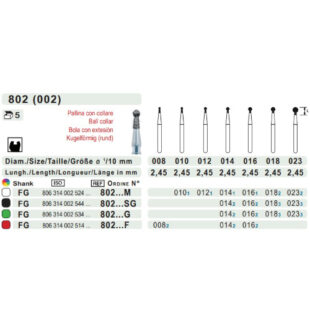 fresa a pallina con collare 802