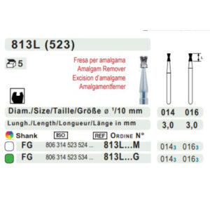 fresa per amalgama 813l